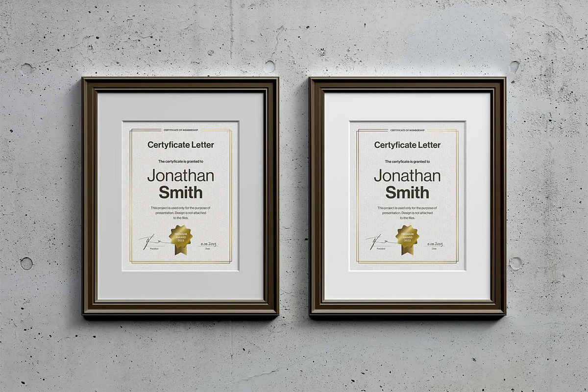Letter Certificate Partout Mockup, an Advertising Mockup by Se٧enStudio (Photo 6 of 9)