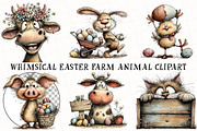 Whimsical Easter Farm Clipart, an Illustration by OK Design (Thumbnail 2 of 6)