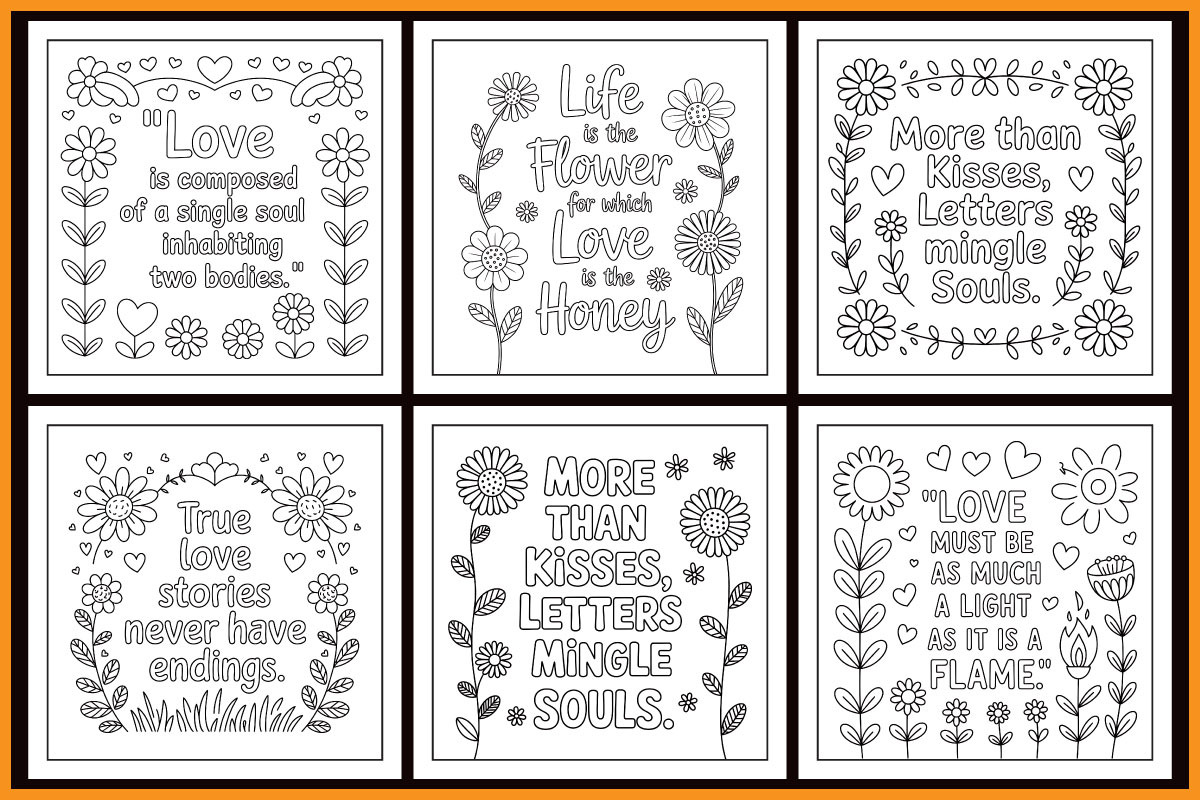 Wedding Quotes Coloring Book, an Object Graphic by protabsorkar11 (Photo 3 of 4)
