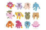 Vintage Retro Cute Emoji sticker, an Object Graphic by Vesvocrea (Thumbnail 4 of 9)