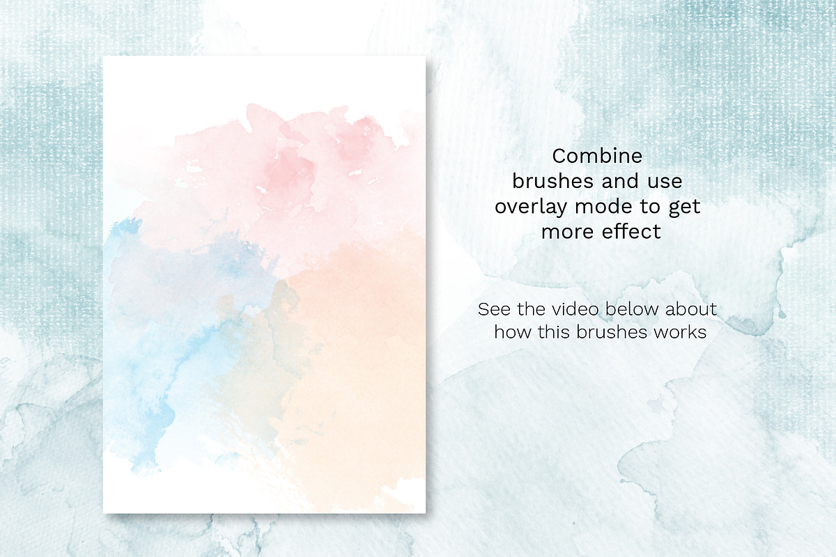 Watercolor Photoshop brush set, a Brush Add-On by Jenteva Art (Photo 11 of 15)
