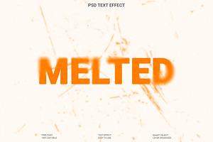 Fuzzy Melted Text Effect PSD Templat, a Layer Style Add-On by Imamul001