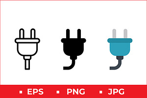 Electric Plug Vector Design, a Solid Icon by Artonix