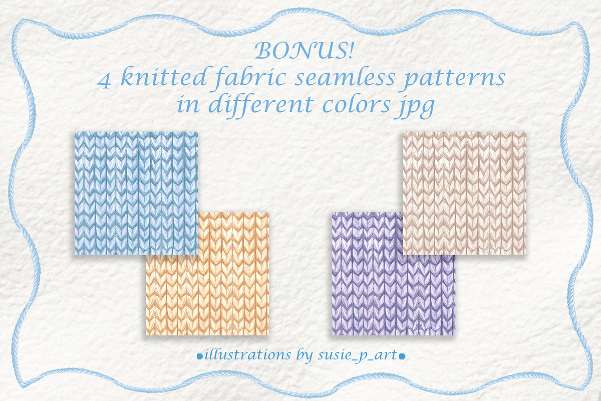 Whimsical threads watercolor clipart, a Decorative Illustration by susie-p-art (Photo 13 of 14)