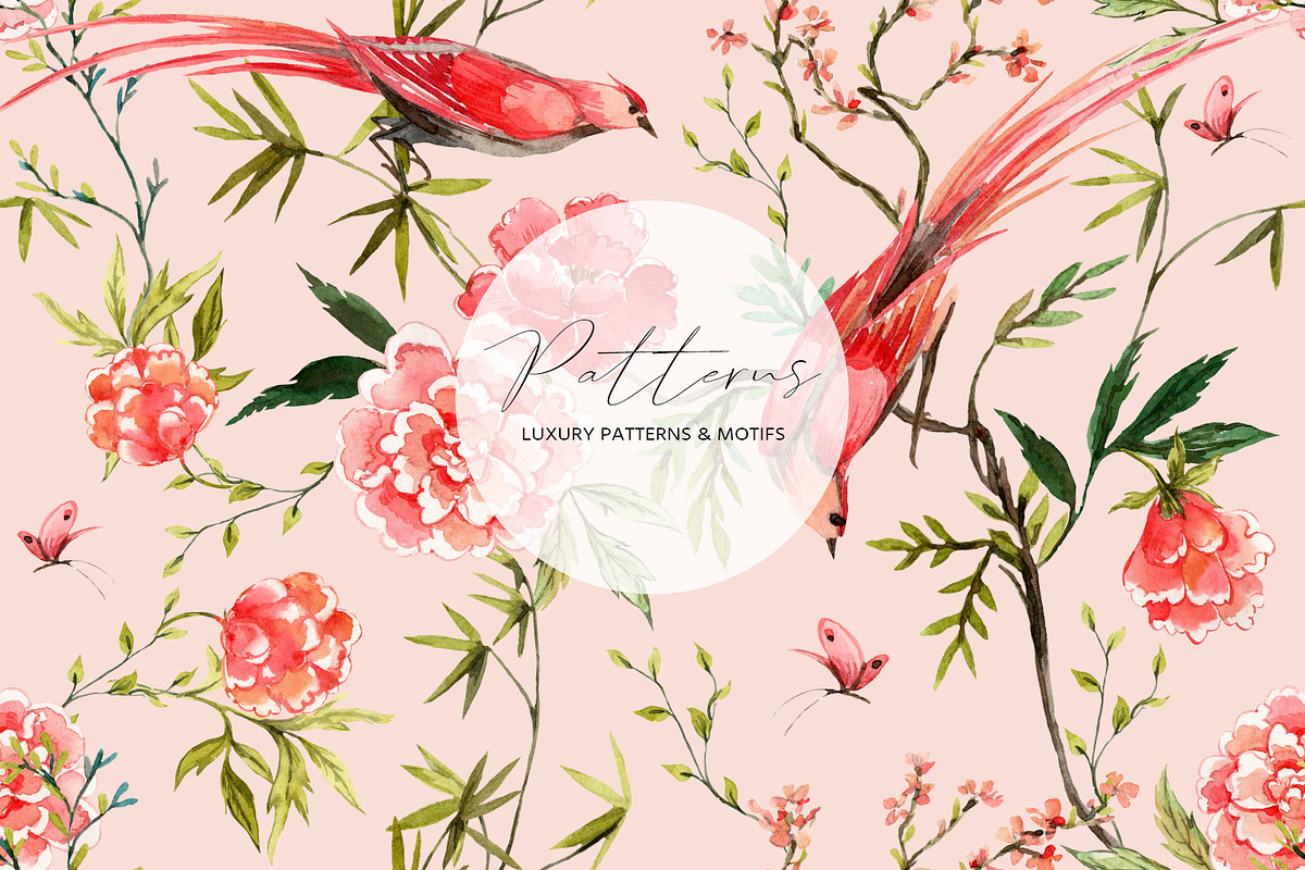 Chinoiserie Paradise, a Pattern Graphic by HannaStudio (Photo 6 of 8)