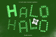 Halo Halo - Multi-Style Modular Font, a Sans Serif Font by Studio Aurora (Thumbnail 1 of 9)