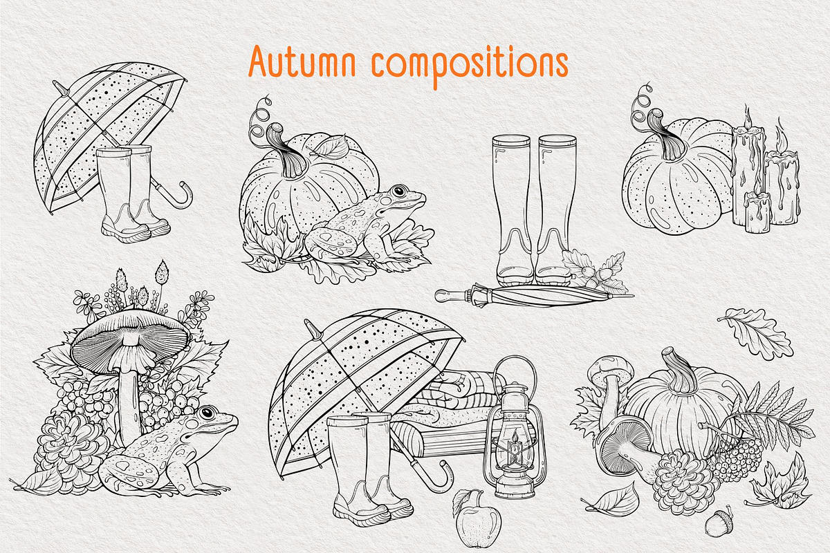 Cozy Autumn Vector Collection, a Seasonal Illustration by ennona_art (Photo 5 of 10)