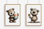 Whimsical Easter Teddy Bear Clipart, a Graphic by Libby Wishes (Thumbnail 2 of 7)