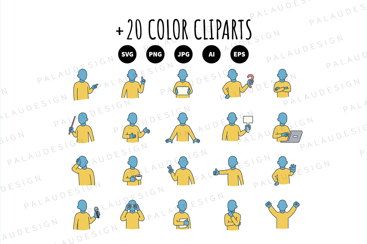 Guide Character Poses, an Education Illustration by Palau (Photo 7 of 9)