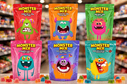 Fluffy Monsters - 6 Cute Monsters, a Decorative Illustration by D R A W K M A N (Thumbnail 6 of 7)