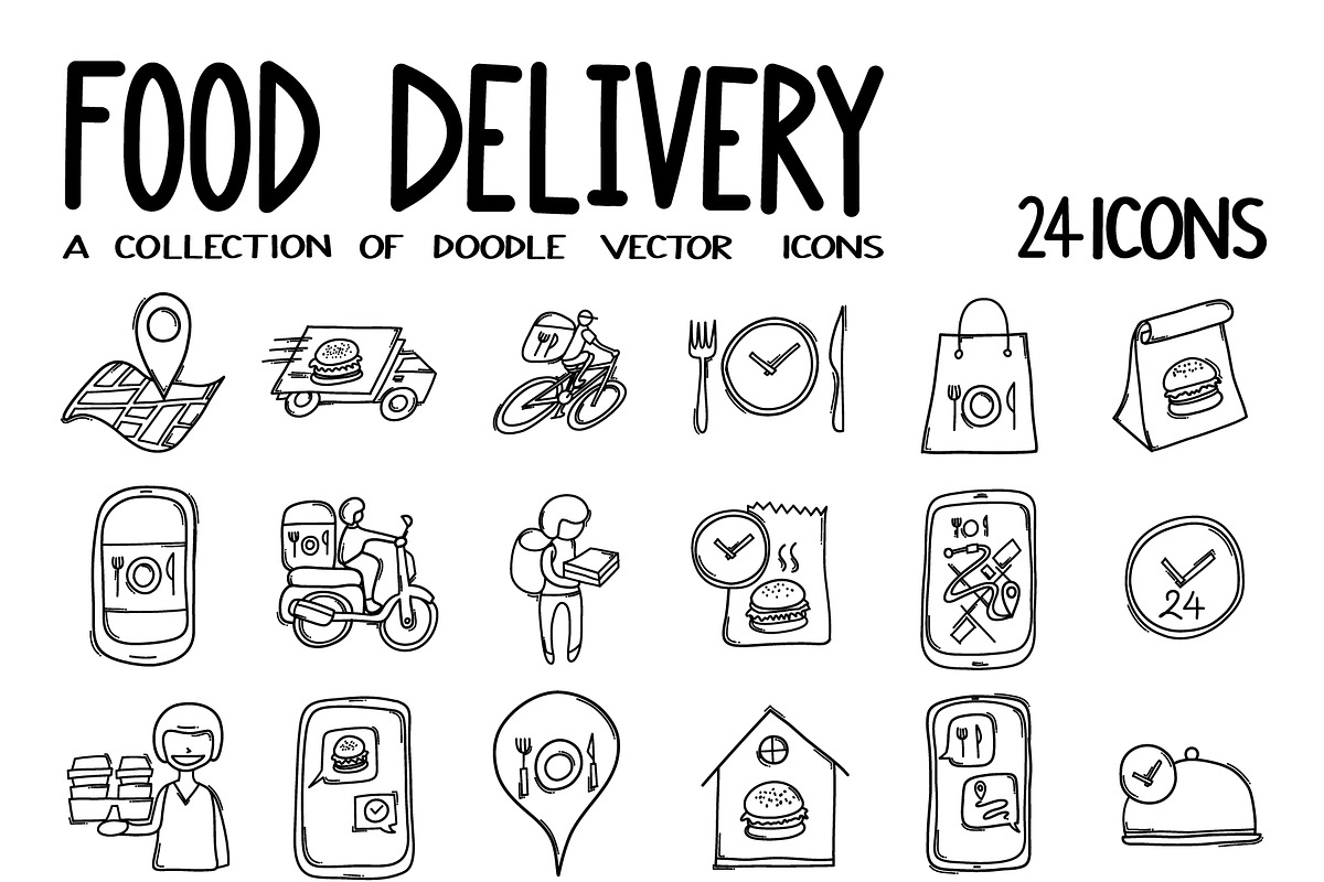4300+ Hand-Drawn Doodle Icons Bundle, an Outline Icon by TKDoodle (Photo 17 of 36)