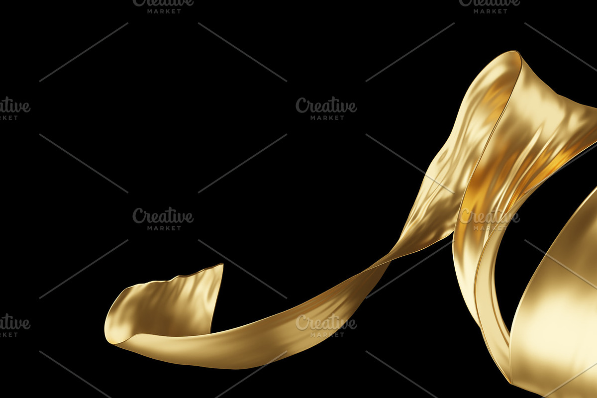 Gold luxury fabric, an Illustration by ArtBackground
