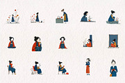Playful Daily Life Line Art, a Seasonal Illustration by CreationArt (Thumbnail 3 of 7)