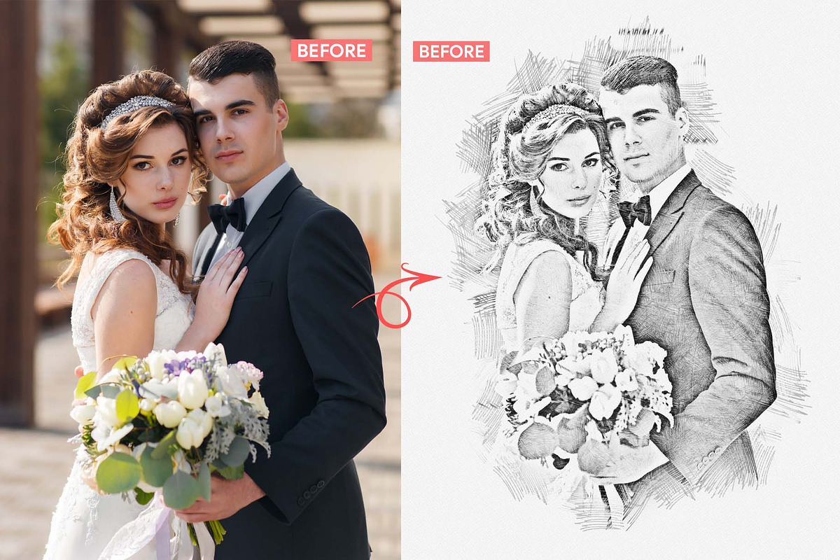 Pencil Sketch Photoshop Action, an Action Add-On by MRI STUDIO (Photo 9 of 14)
