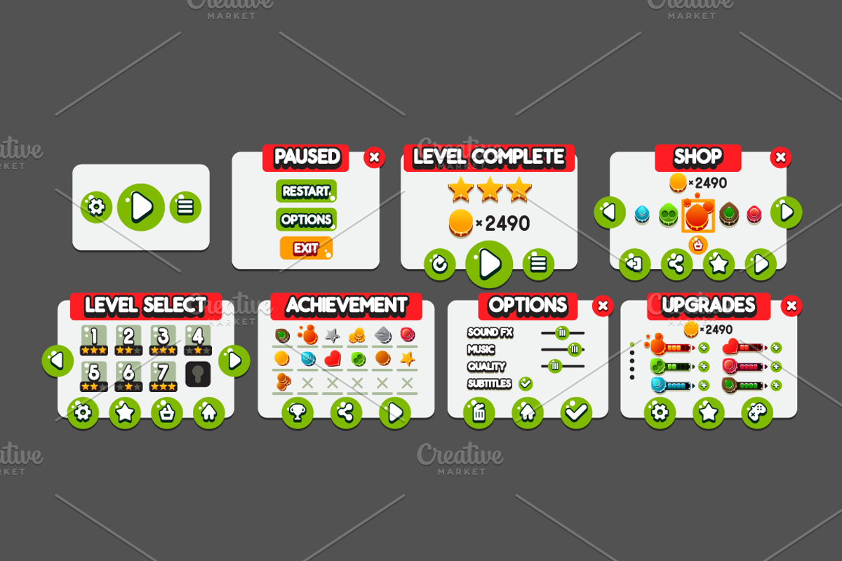 Game GUI #5, a Graphic by yurakr