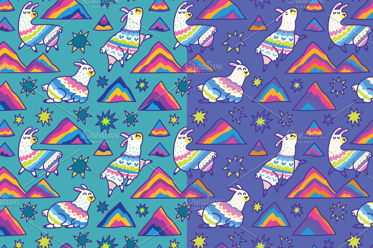 20 Colorful Seamless Patterns, a Pattern Graphic by PenguinHouse (Photo 7 of 13)