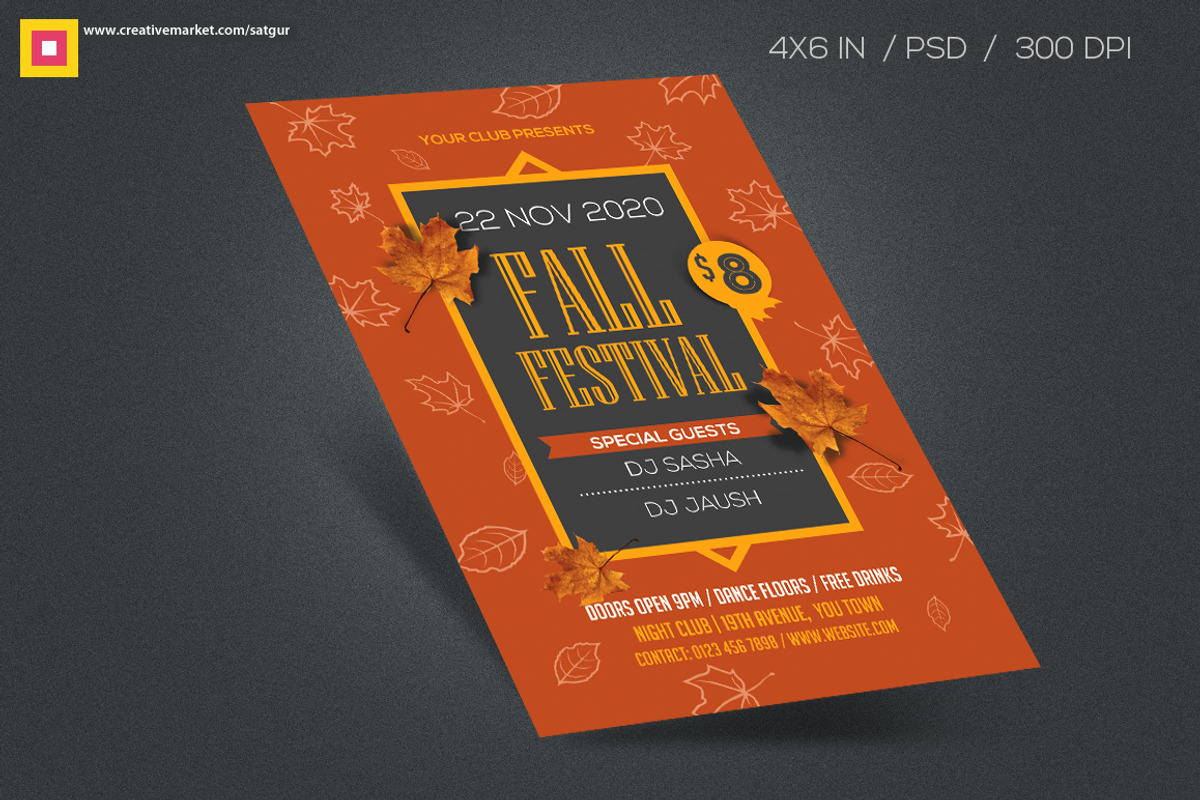 Fall Festival Flyer, a Flyer Template by Satgur Graphic Design (Photo 2 of 3)