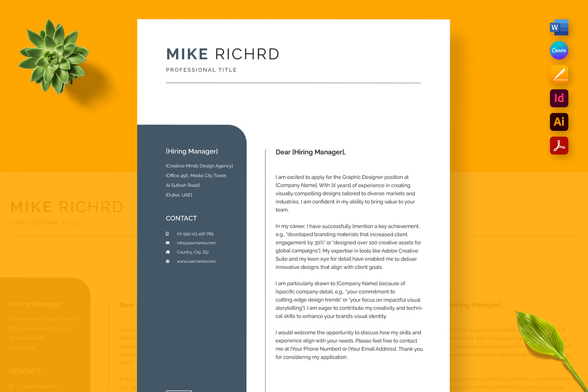 PROFESSIONAL RESUME, a Resume Template by Nur Designer (Photo 2 of 4)