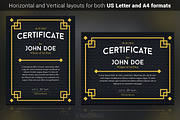 Dark Certificate Template, a Stationery Template by Krukowski Graphics (Thumbnail 1 of 3)