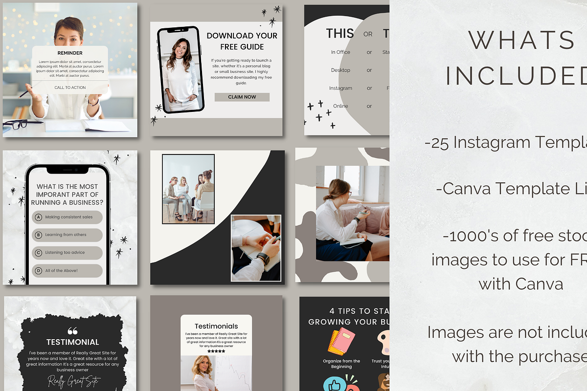 Grey Instagram Template for Coaches, a Social Media Template by Social Assumptions (Photo 3 of 7)