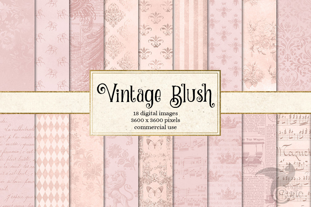 Vintage Blush Textures, a Texture Graphic by Digital Curio