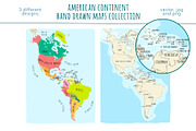 American Continent Maps Collection, an Education Illustration by Illustrationsforteachers (Thumbnail 2 of 3)