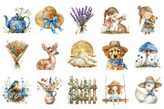 Summer Cottagecore Clipart, an Illustration by Design Market (Thumbnail 3 of 5)