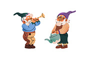 Cute garden gnomes set + pattern, a Person Illustration by PaperTrident (Thumbnail 5 of 8)