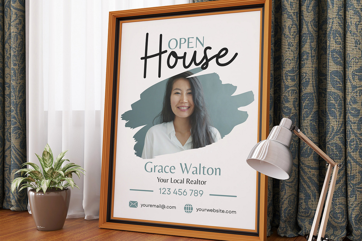 Open House Sign, Editable With Canva, a Marketing Template by M9 Design (Photo 5 of 6)