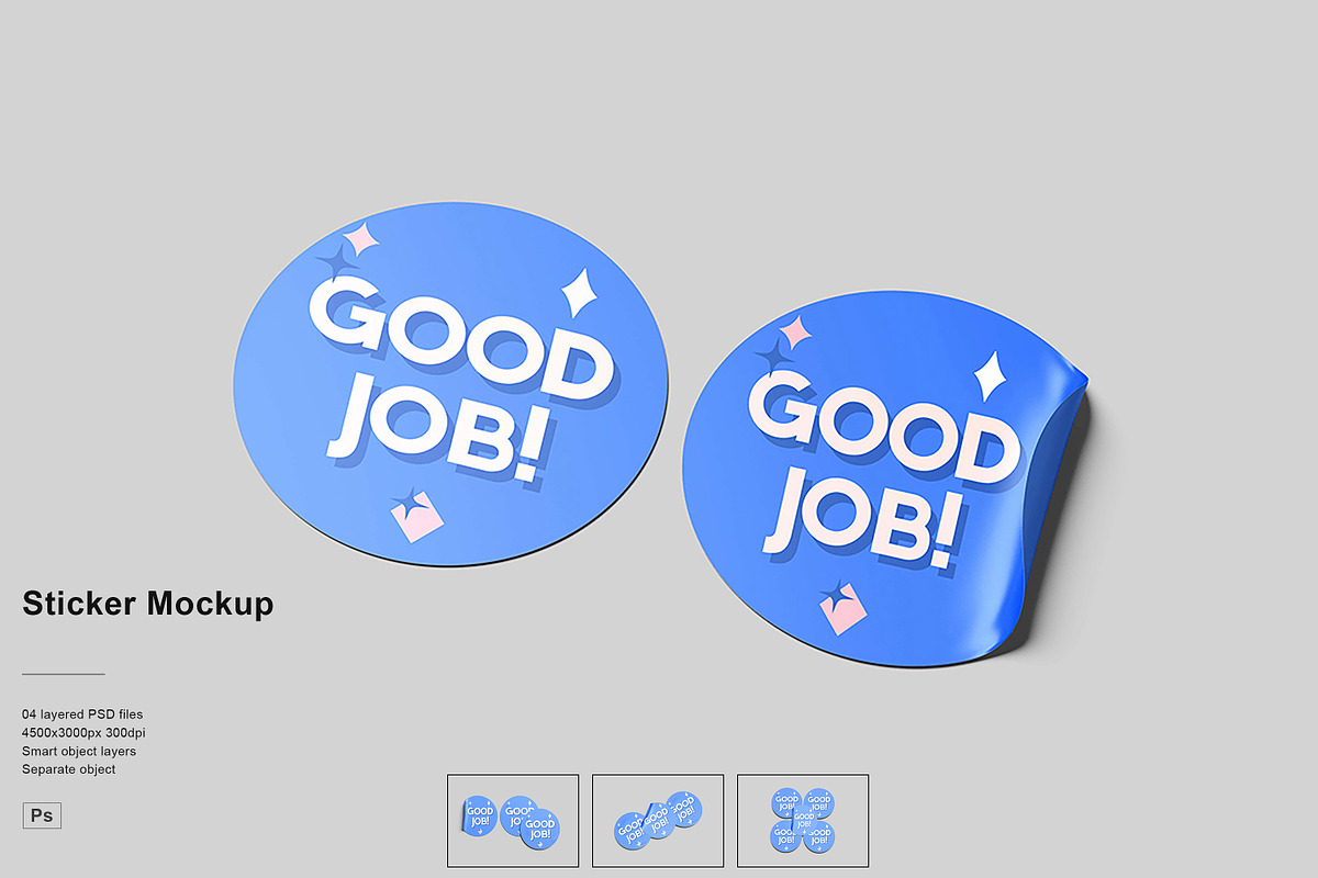 Sticker Mockup, a Cups & Container Mockup by NyakBiett (Photo 1 of 5)