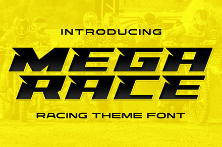 Racing Mega Race Sport Typeface, a Font by Multype Studio