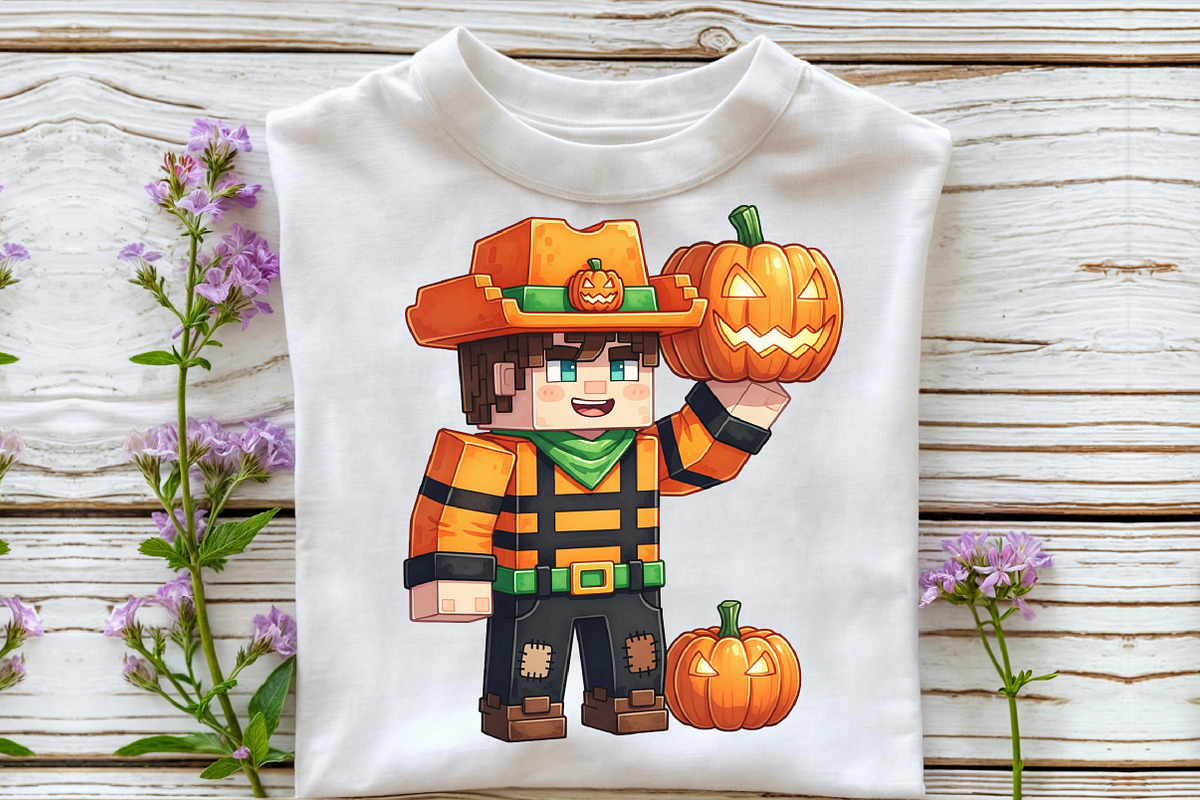 Minecraft Boy Dabbing Halloween PNG1, an Illustration by DreamCafeArt (Photo 5 of 7)