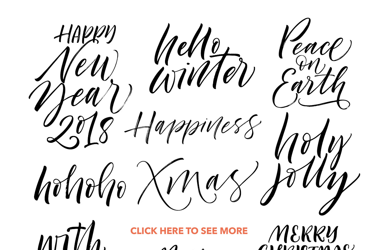 Christmas lettering collection., an Illustration by Asya Mix (Photo 5 of 13)
