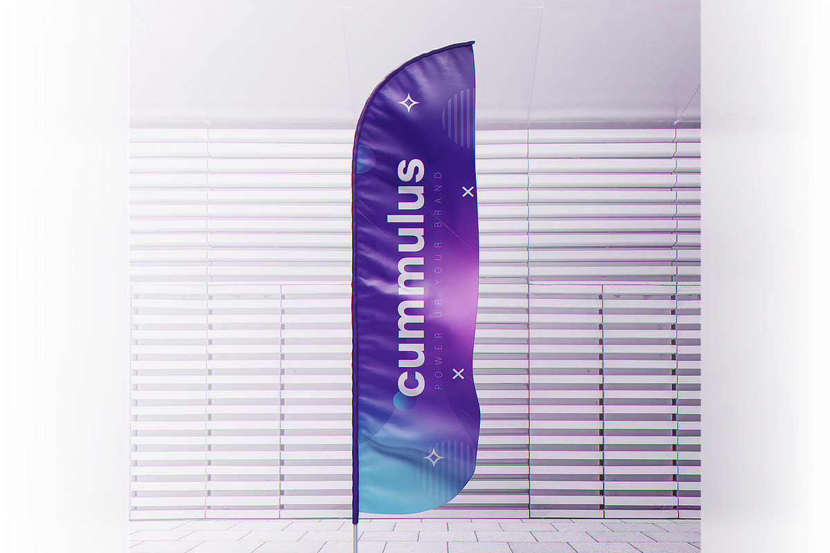 Quill Feather Bow Sail Flag MockUp, an Advertising Mockup by coloformia (Photo 2 of 15)