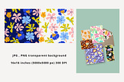Whimsical Playful Floral Patterns, a Pattern Graphic by Trisuphat (Thumbnail 6 of 6)