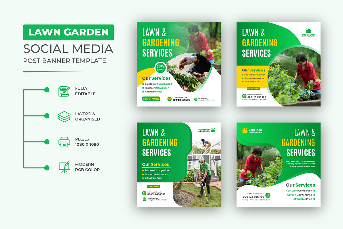 Lawn Garden Care Social Media post, a Social Media Template by Mk_Studio (Photo 1 of 5)