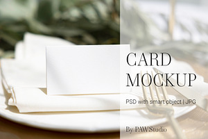 Card Mockup 3.5x2 Name Olive