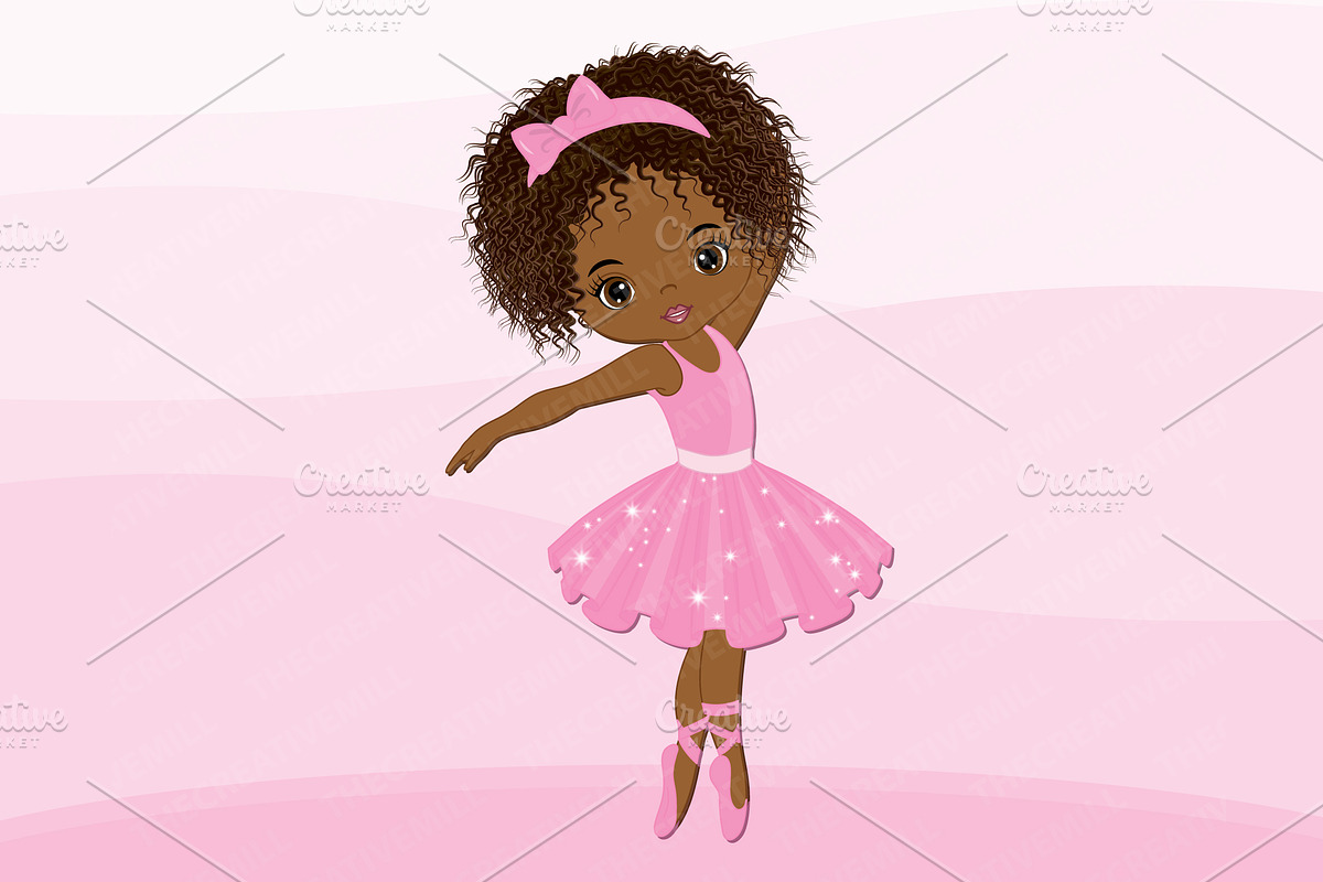 Vector African American Ballerina, an Illustration by TheCreativeMill (Photo 3 of 4)