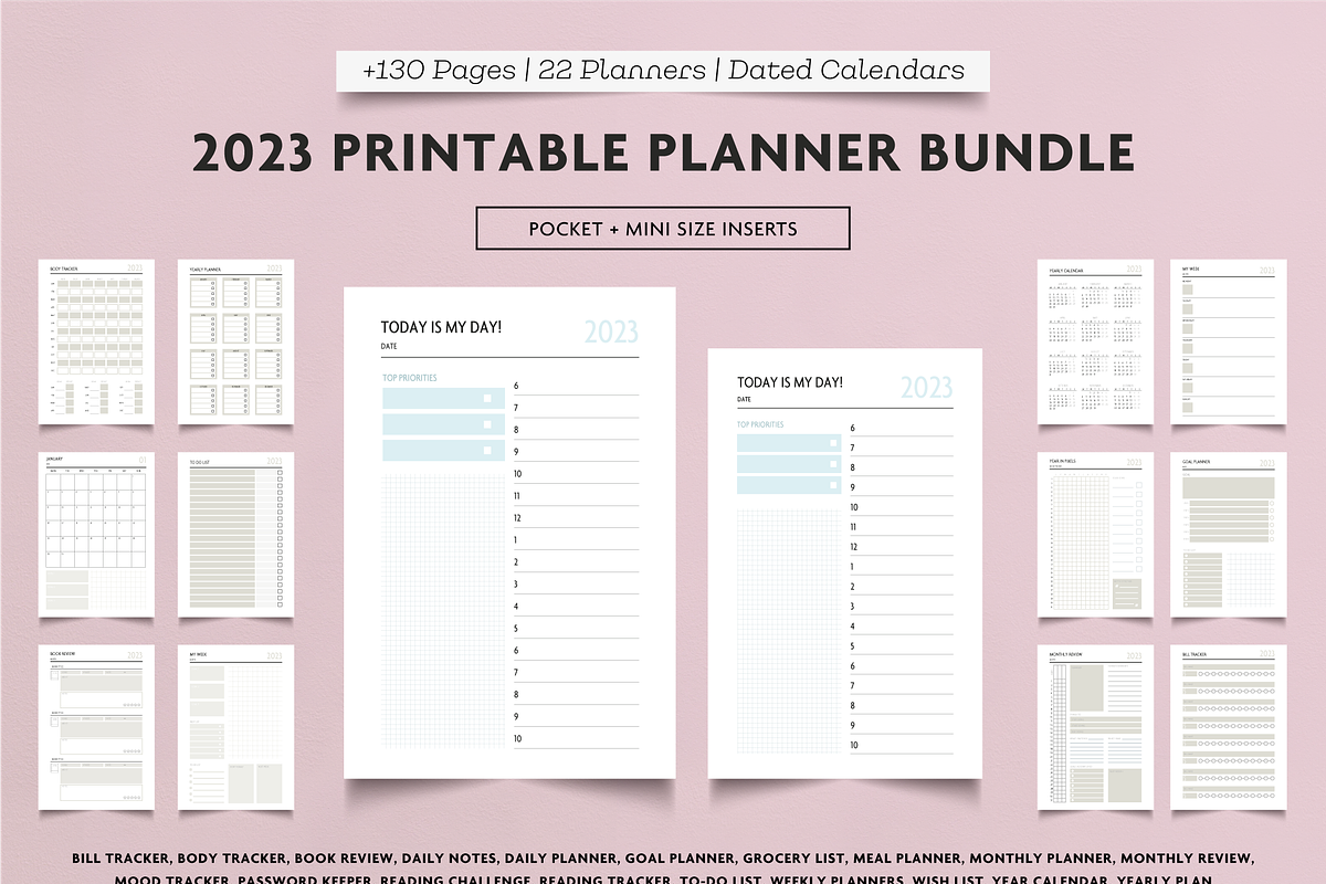 2023 Big Planner Bundle +1800 Pages, a Templates & Theme by SizenS (Photo 15 of 15)
