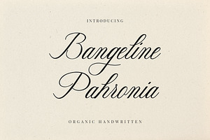 Bangeline Pahronia Calligraphy Font, a Handwritten Font by UICreative