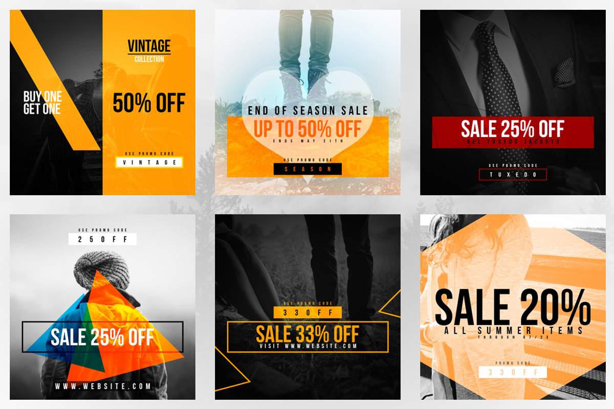 15 Instagram Templates vol.1: Promo, a Social Media Template by RussGFX (Photo 3 of 3)