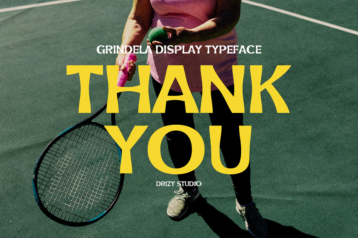 Grindela - Expanded Retro Font, a Sans Serif Font by Drizy (Photo 10 of 10)