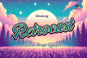 Retrocast - Retro script typeface