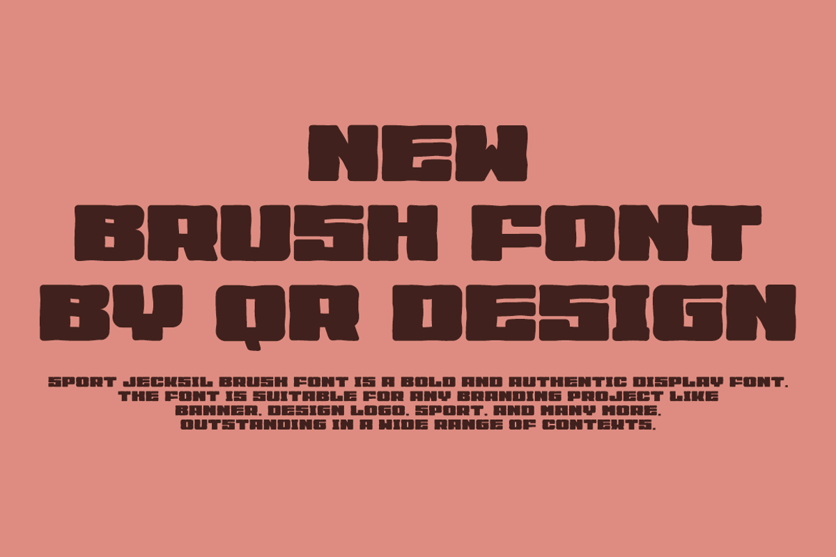 Sport Jecksil Brush, a Handwritten Font by QR Design Studio (Photo 3 of 7)