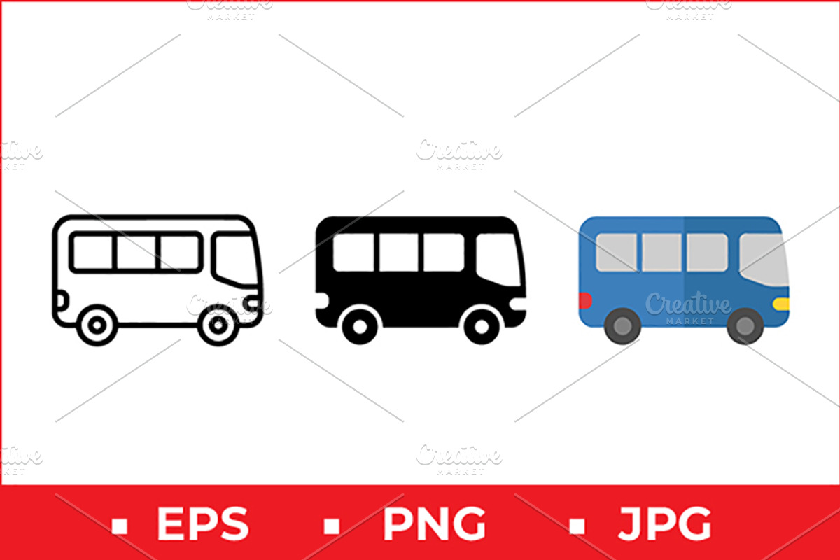 Bus Vehicle Vector Design, a Solid Icon by Artonix (Photo 1 of 2)