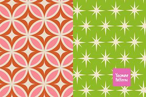 Mid Century 8 Seamless Patterns