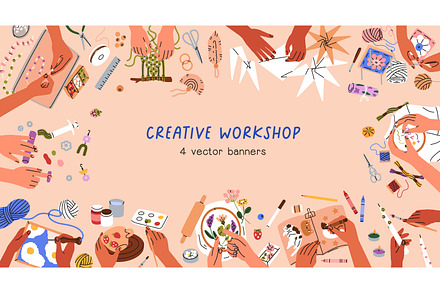Hand craft, craftwork banner designs, a Decorative Illustration by Good Studio