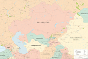 Political Map of Asia - Central Asia, an Education Illustration by Cartorical (Thumbnail 3 of 9)