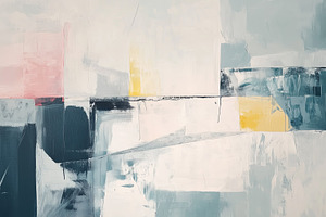 An abstract painting featuring a blend of soft colors including light blue, whi, an Arts & Entertainment Photo by Textures & Backgrounds