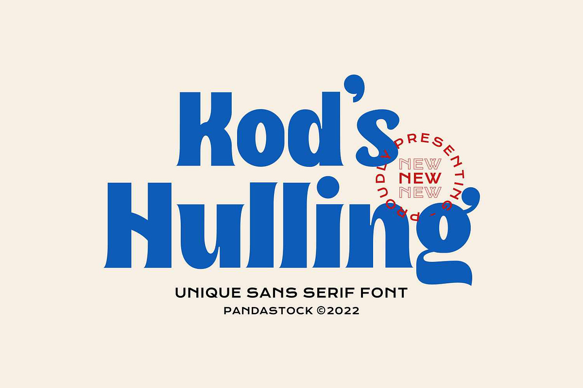 Kods Hulling - Bold Playful Font, a Sans Serif Font by Imoodev (Photo 1 of 5)